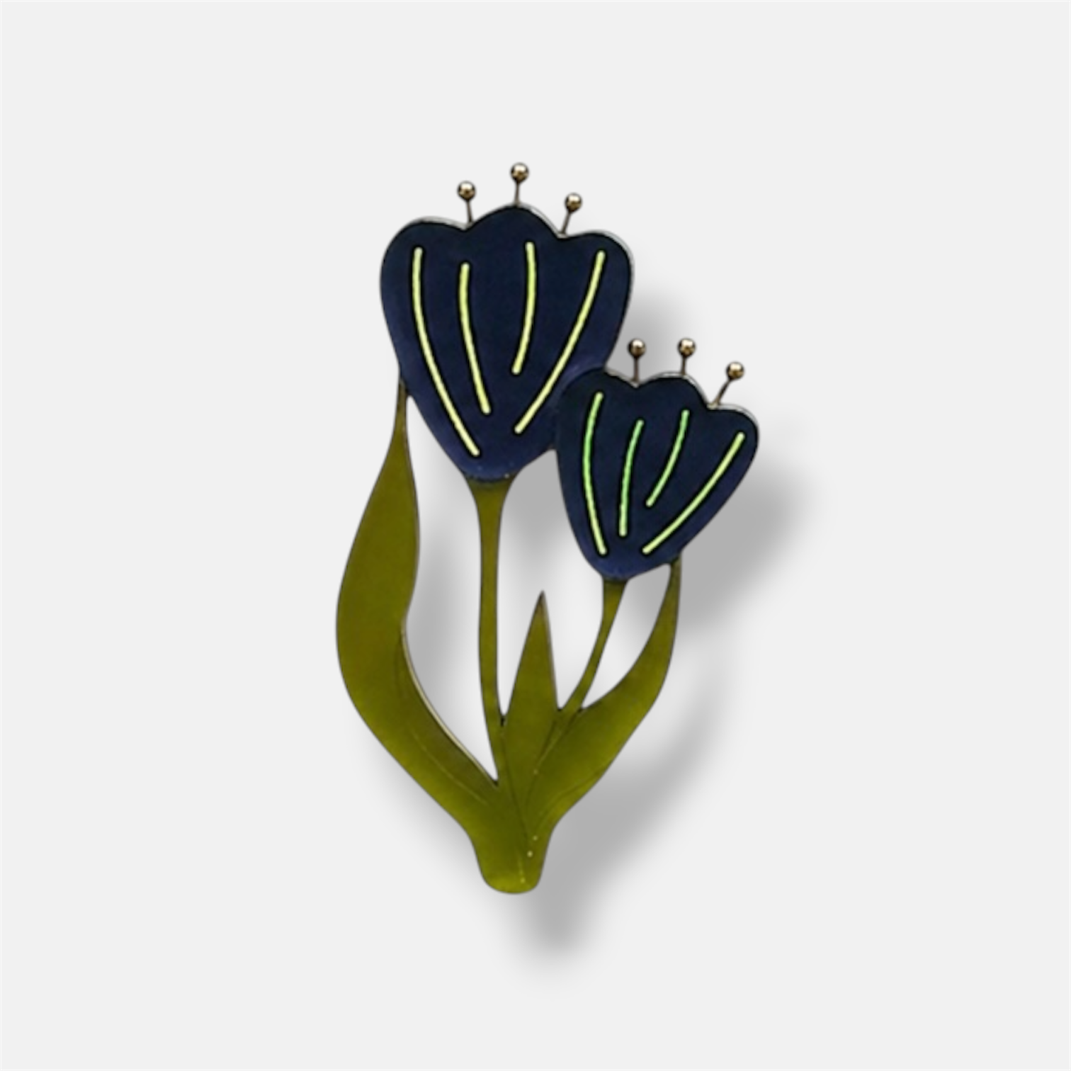 TULPPAANI - iso rintakoru, sininen